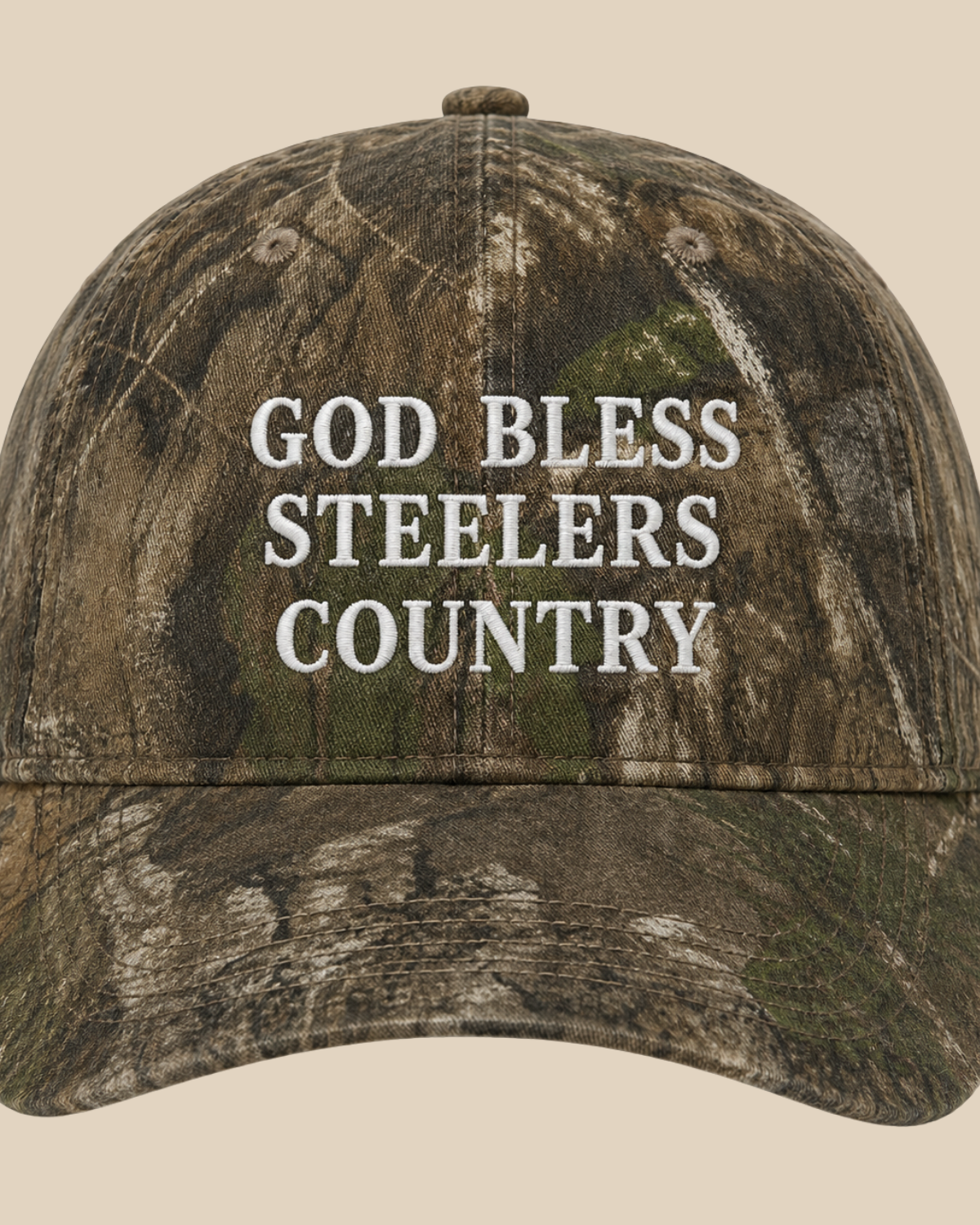 God Bless Steelers Country Dad Hat